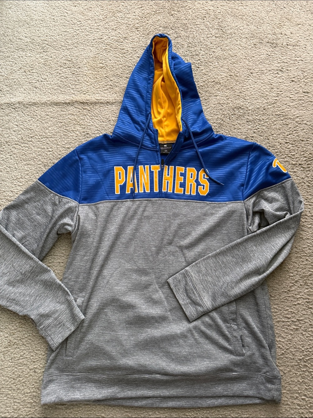 Pitt Panthers Blue and Gray Panthers Hoodie XXL Men’s